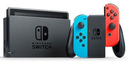 Picture of Nintendo Switch Gaming Console With Neon Blue And Red Joy-Con Controllers